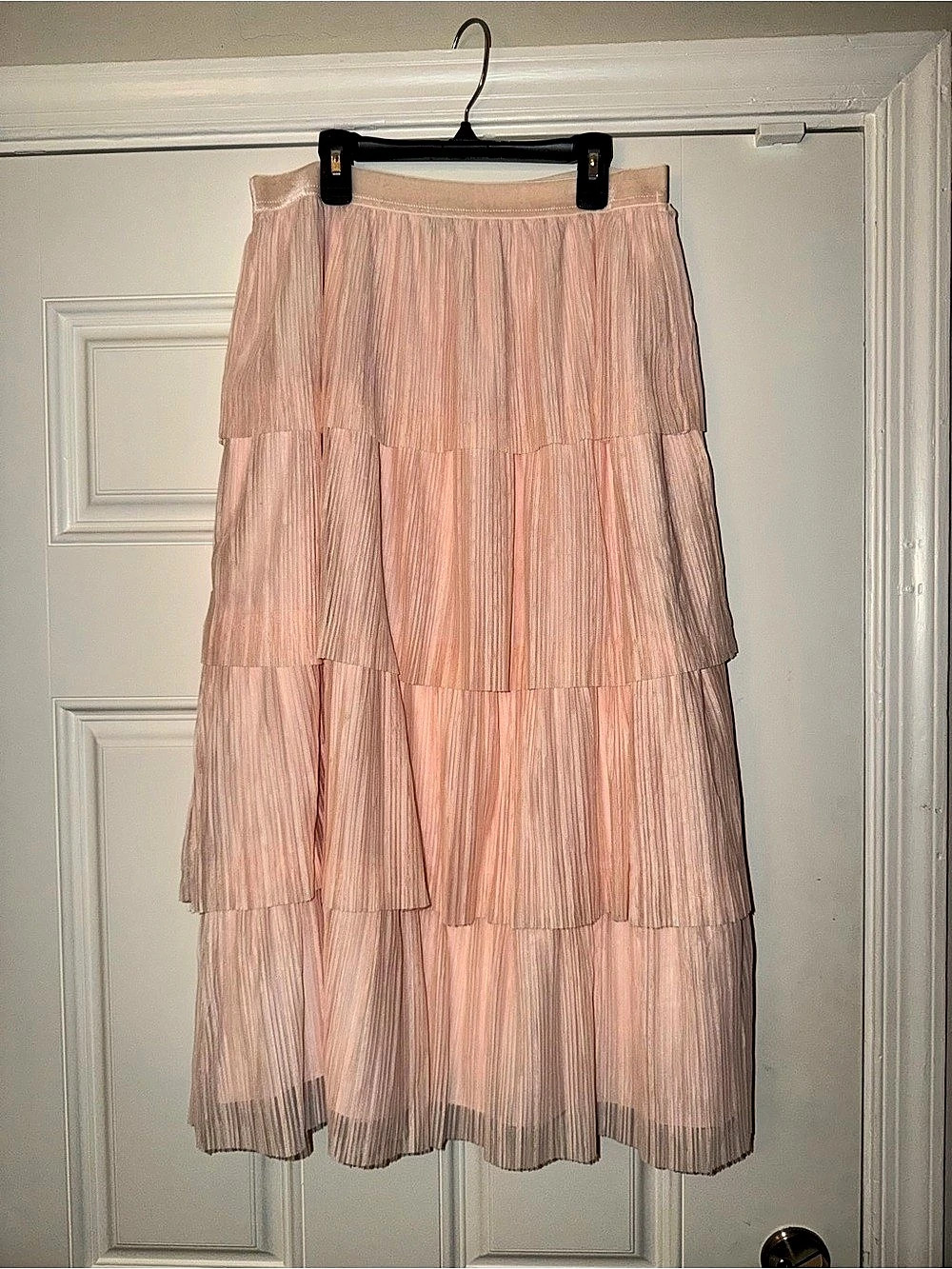 J.Crew Tiered Maxi Skirt in Pink Size Medium Like New